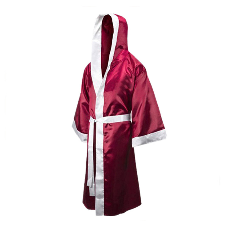 Boxing Gown Robe with Golden lining & Red Custom Made Boxing Gown Boxing Robe cheap and Hot Sale hooded classic designs