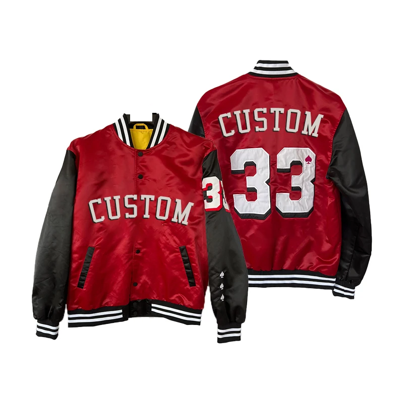 oem wholesale Windbreaker Customized Men's Versity Jackets High Quality Bomber Style Motorcycle Jacket From