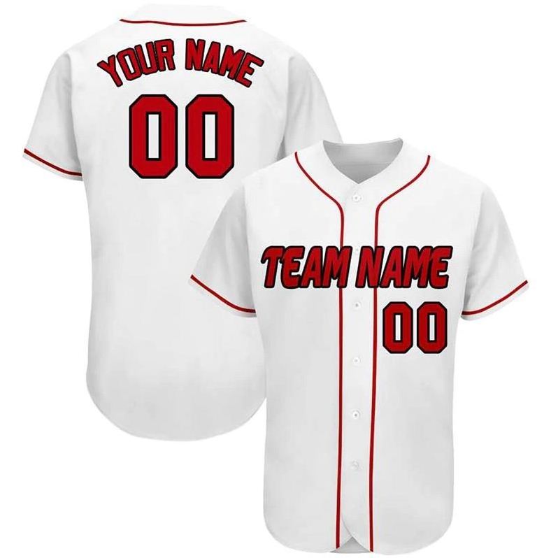 Short sleeve sublimated baseball jersey Team sports softball training wear button shorts for club teams and individual