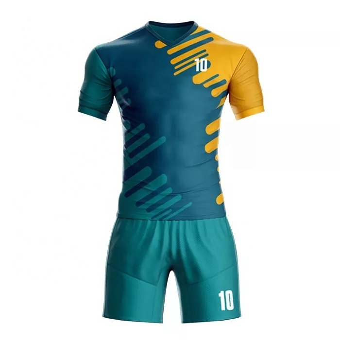 2022 Quick Dry Polyester Soccer Shirts Custom Football Soccer Jerseys Men's Soccer Wear Set Basketball Wear Uniforms