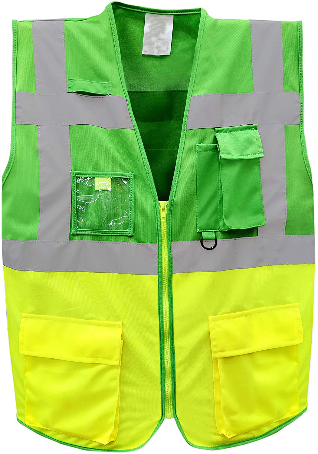 Blue Zipper Multi Pockets Reflective Tape Breathable Design Safety Vest made in pakistan