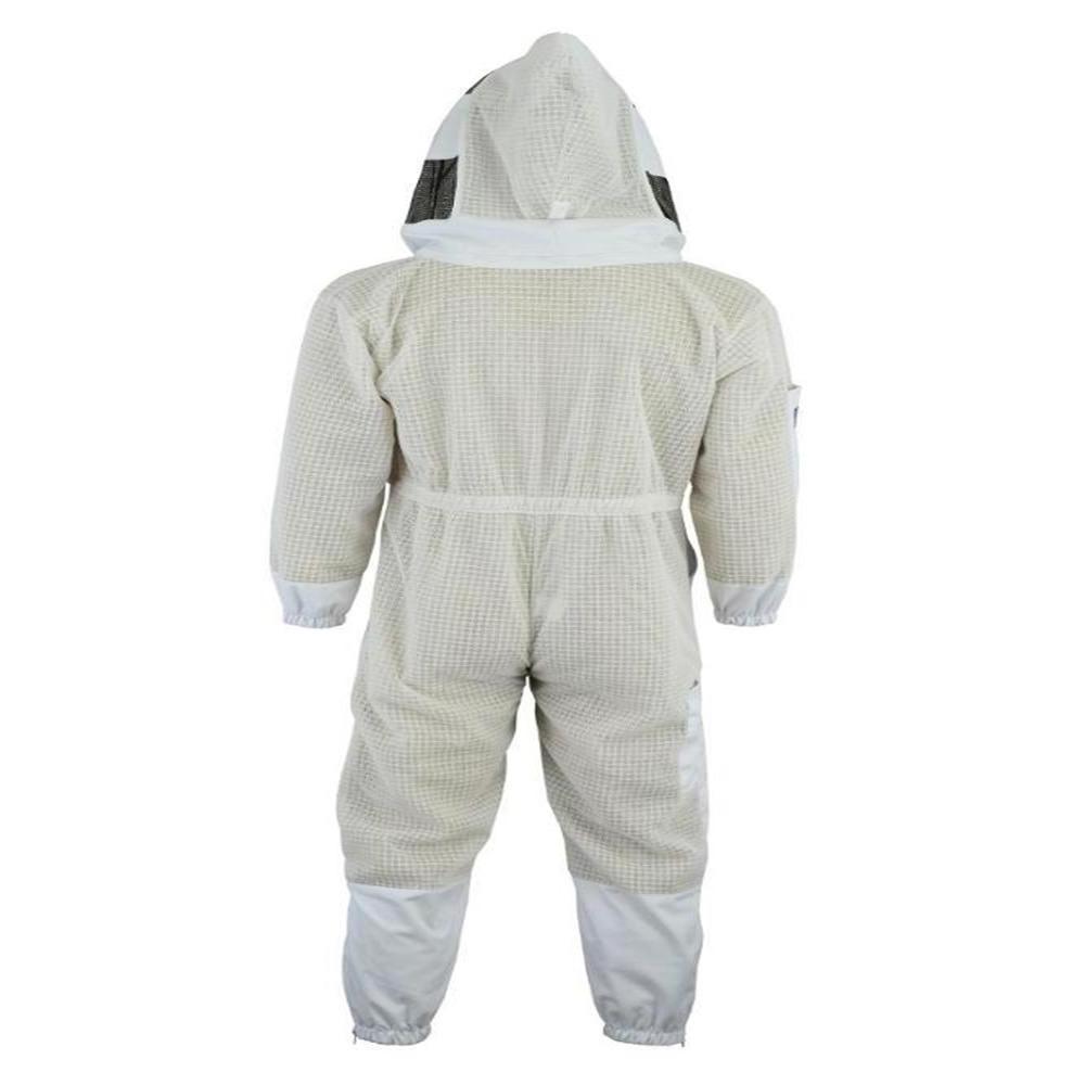 3-Layers Ultra Breathable Ventilated Beekeeping Suit with Round Veil Professional Bee Protective