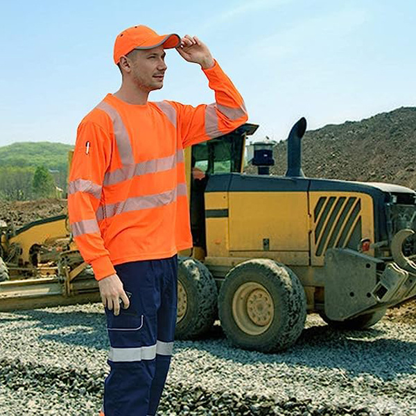 Custom High Visibility Work Safety Reflective Construction Long Sleeve Shirt Safety Clothing