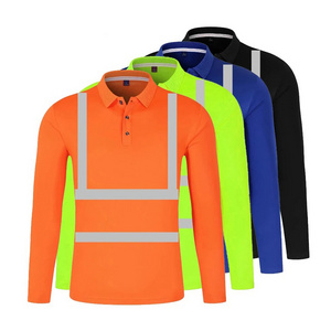 Top Selling High Visibility Safety Polo Shirt For Men's Long Sleeve Hi Viz Workwear Shirts for Men's at Wholesale 2024