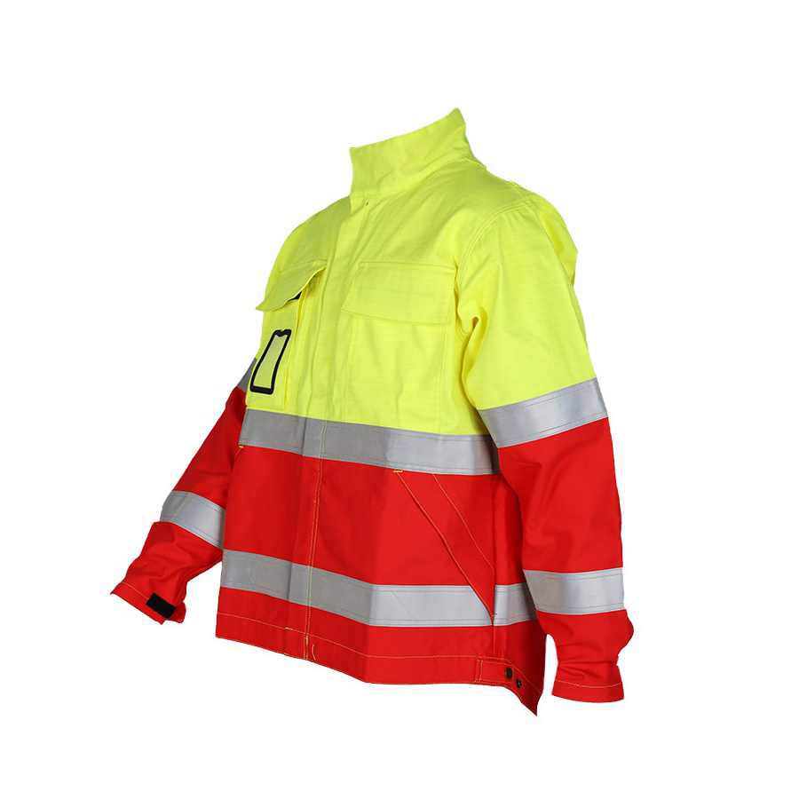 Mens Waterproof Two Tone Bomber Jacket Hi VIS Visibility Reflective Safety Work Wear Work Jacket