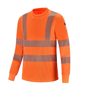 Custom High Visibility Work Safety Reflective Construction Long Sleeve Shirt Safety Clothing