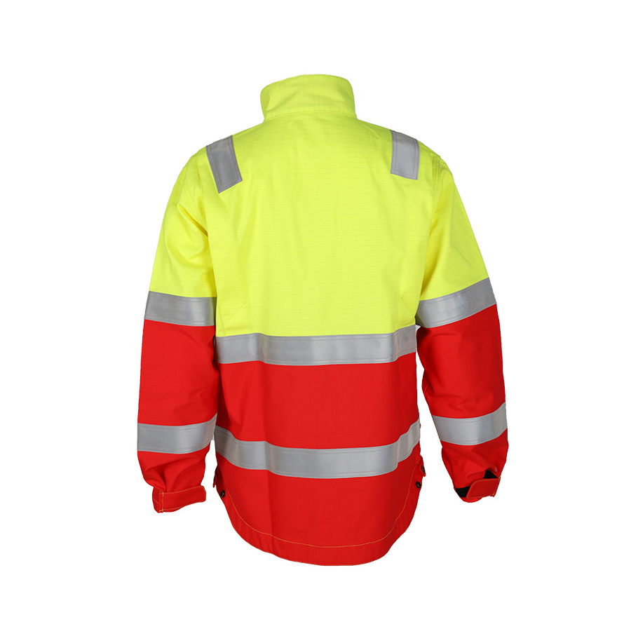 Mens Waterproof Two Tone Bomber Jacket Hi VIS Visibility Reflective Safety Work Wear Work Jacket