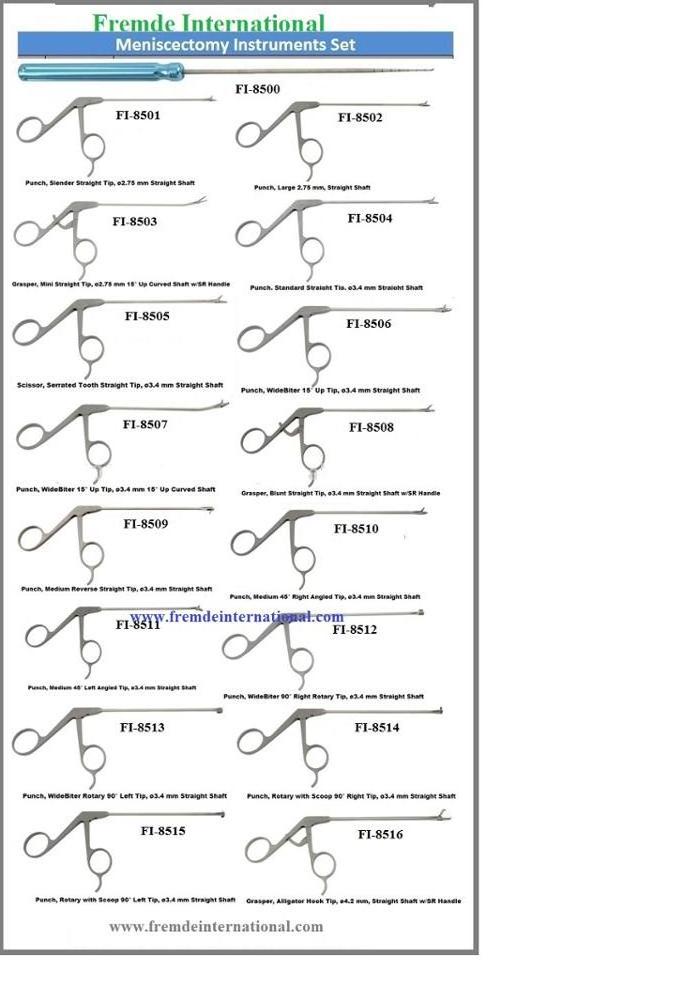 MENISCECTOMY AND ARTHROSCOPIC INSTRUMENTS SET