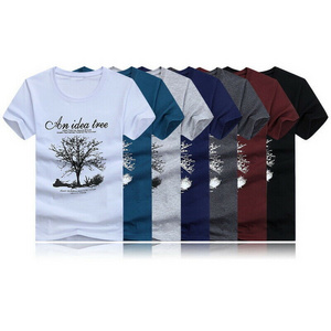 T Shirts Wholesale Men's Printing O Neck T Shirts custom men's long line bamboo slim fit o neck t shirt for men