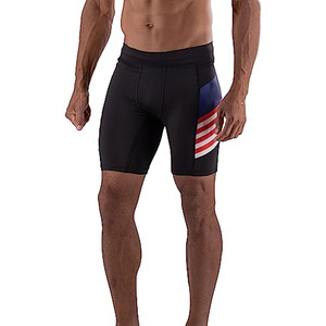 Mma Shorts Compression Mma Shorts Grappling Shorts Martial Arts Black & American Flag Custom Made Vale Tudo Short