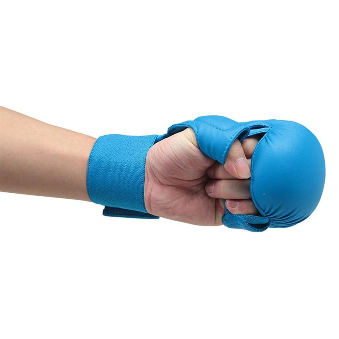 Sparring Karate Gloves With Thumb Protection Blue Color Karate Mitts Protective Gear Of Taekwondo Martial Arts Protective Gloves