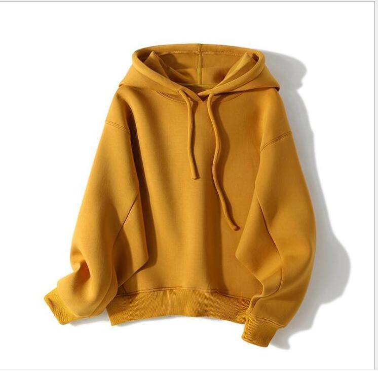 Customized Logo Hoodie Sweatshirt Classic Style Pullover Men Solid Color Fleece Hoodies