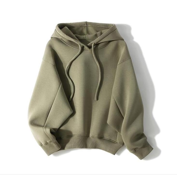 Customized Logo Hoodie Sweatshirt Classic Style Pullover Men Solid Color Fleece Hoodies