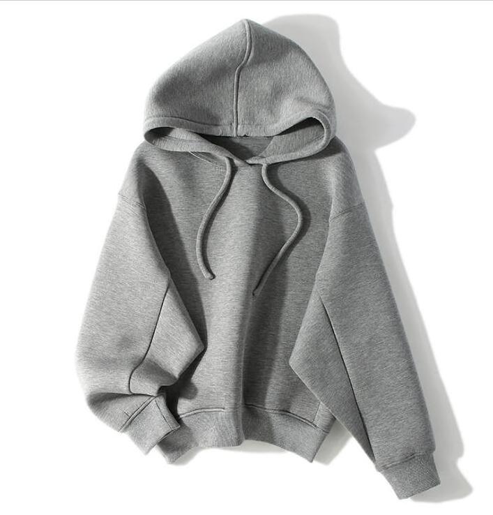 Customized Logo Hoodie Sweatshirt Classic Style Pullover Men Solid Color Fleece Hoodies