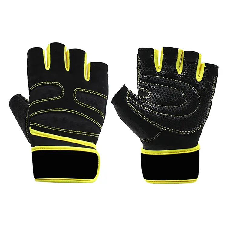 Bodybuilding Gym Wrist Support Durable Weightlifting Gloves / Light Weight Heavy Duty Professional Gloves