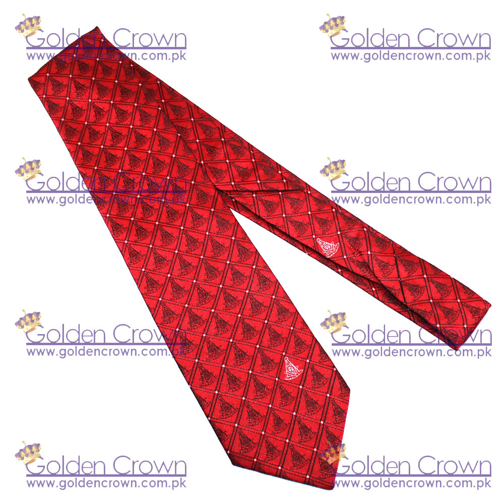 Men Custom Printed Ties Masonic Past Master Tie red | Custom Masonic Past Master Tie Supplier