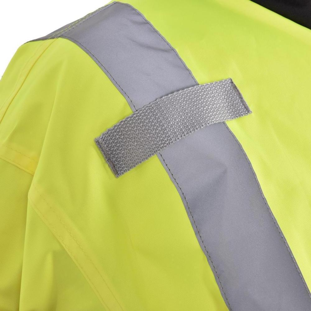 Hi-Vis (High viz) Insulated Safety Reflective STRIP Jacket Road Work Hi Visibility  Orange/Fluorescent Yellow