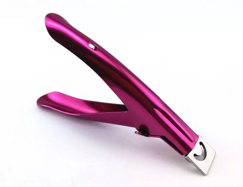 Professional Acrylic Nail Clipper Maroon Color Nail Tip Trimmer For Artificial Nail Art Tool Clip Manicure Pedicure Sharp Blade