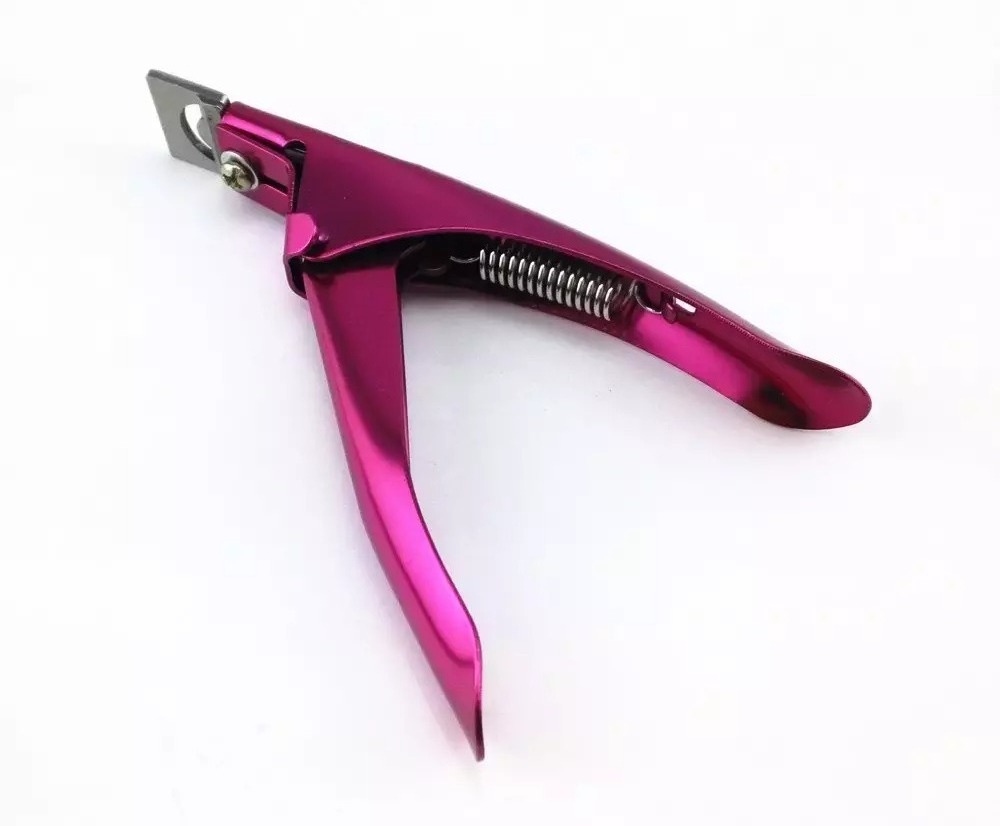 Professional Acrylic Nail Clipper Maroon Color Nail Tip Trimmer For Artificial Nail Art Tool Clip Manicure Pedicure Sharp Blade