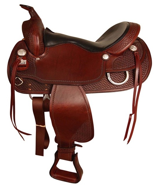 Horse trail saddle -2019 Custom WESTERN TRAIL HORSE BLACK LEATHER