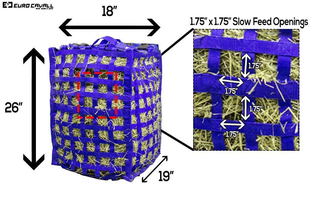 Natural Grazer Slow Feeder Horse Hay Bag with Super Hard Bottom