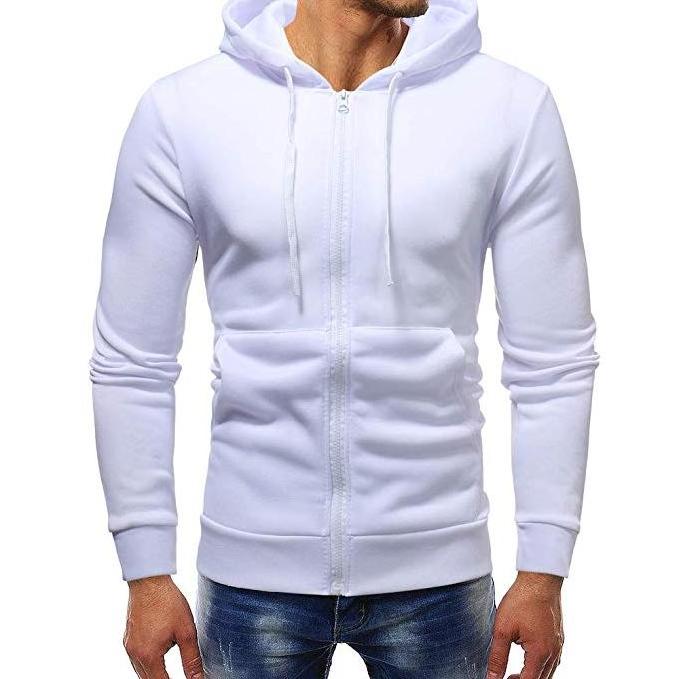 OEM custom design 100% cotton fleece side pockets front zipper  slim fit men  high quality pullover hoodies