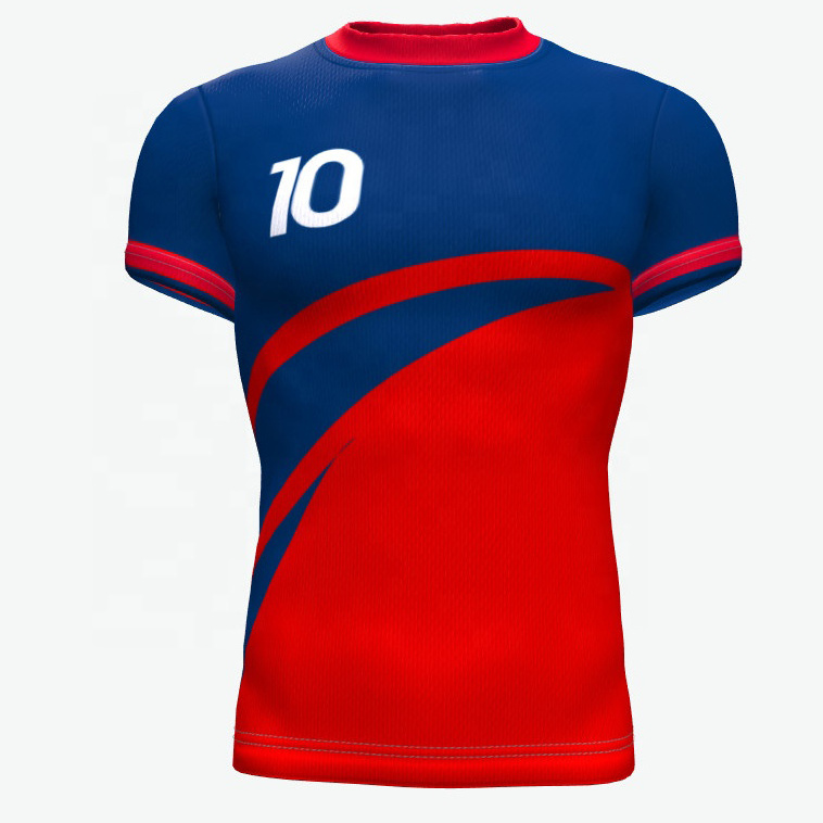 Wholesale custom Sublimation Printing Short sleeve polyester Quick Dry Shirts Football uniforms Soccer Jersey