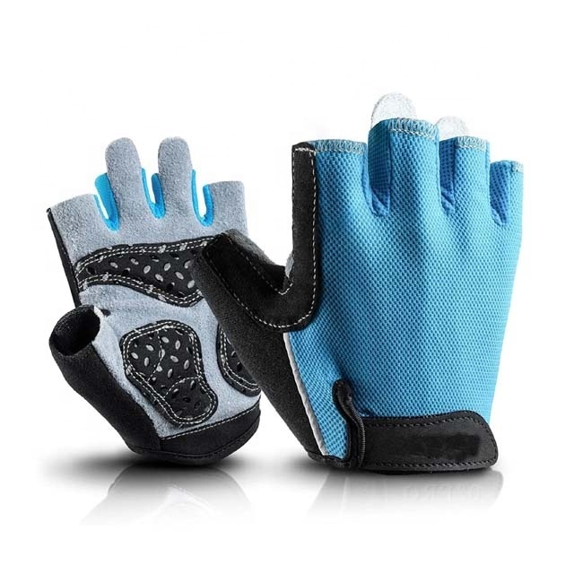 Mountain Bike Cycling Fingerless Gloves Gel Padded Racing BMX MX Atv Riding For Men and Women With Custom Logo