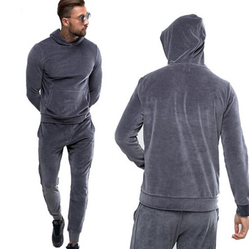 Mens Casual Track Suit Two Pieces Sets with Sweat Jacket and Pants Mature Man's Classic Autumn Sports Clothing Suit Set