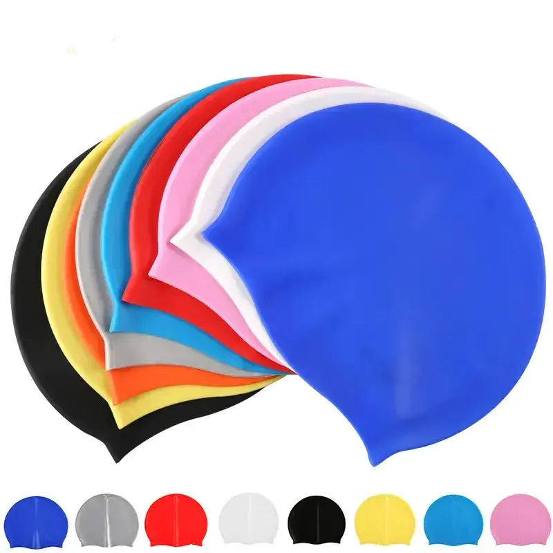 OEM Various Color swim cap Spandex Swim cap Fabric Swimming cap With Customized Logo