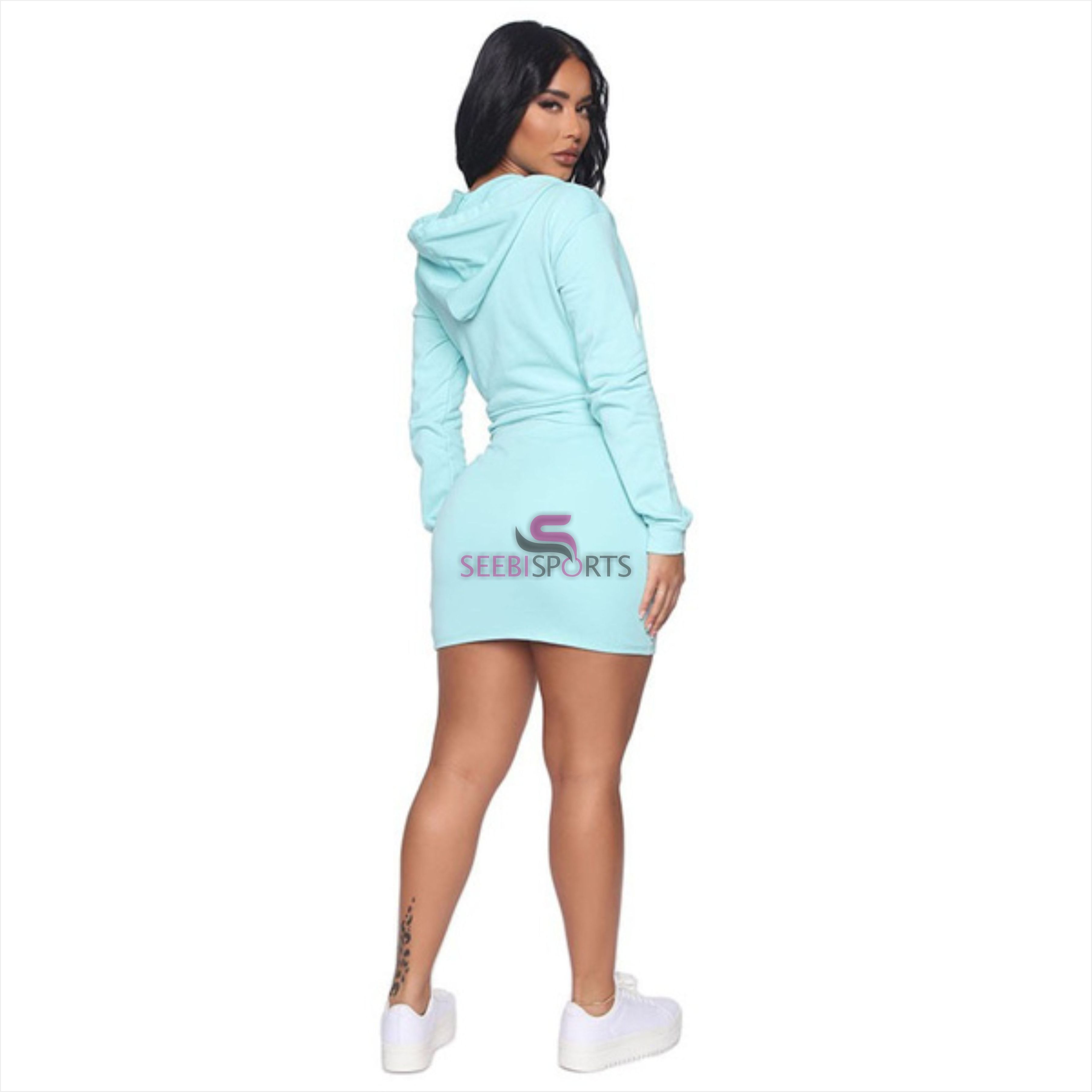 Sporty Sweat suits for Women Two Piece Outfits Zip Up Cropped Hoodies and Shorts Matching Sets Sexy Tracksuits