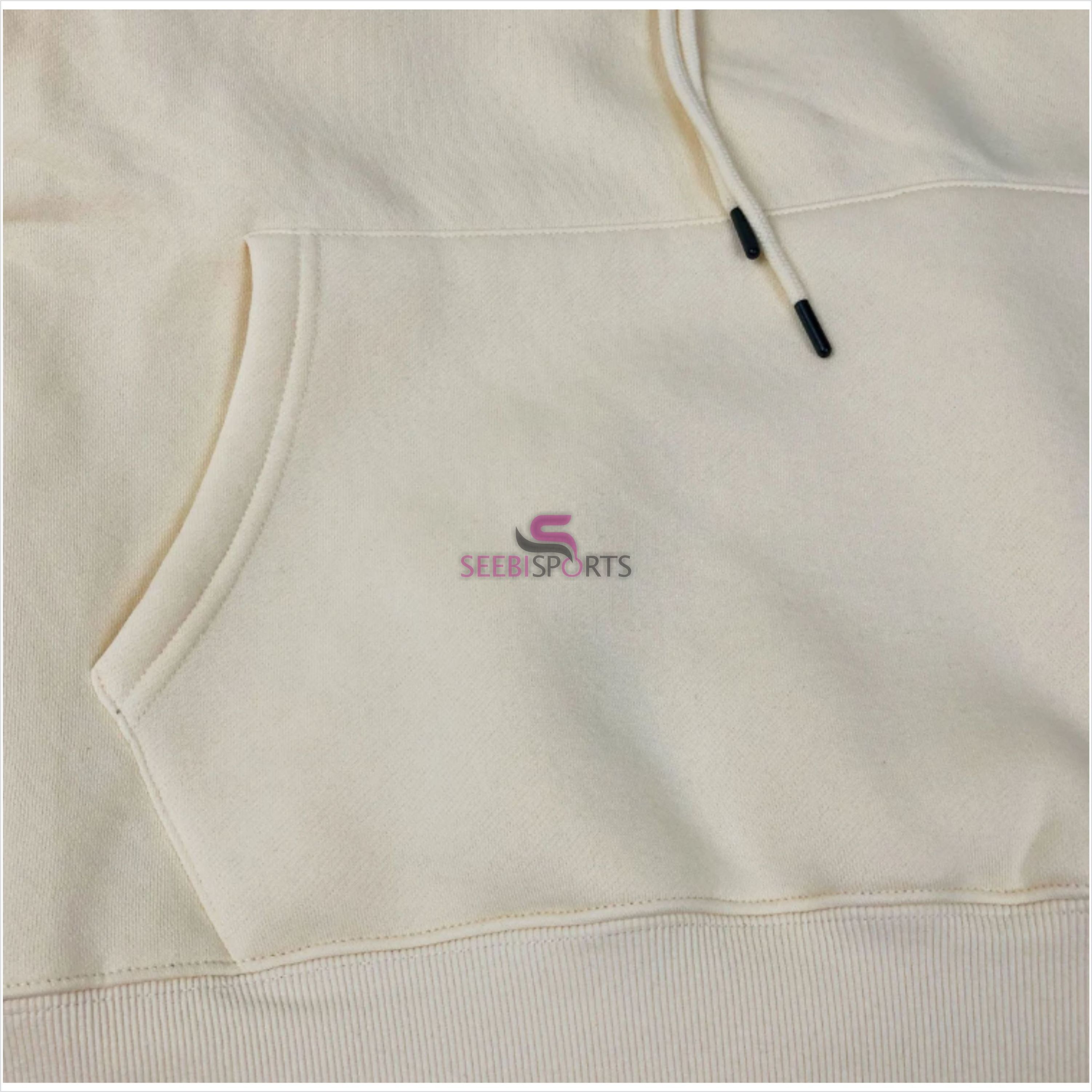 Satin Lined Hoodie Unisex Fleece Lined Thick Cream Beige Hoodies Long Sleeve Printed Customized Wholesale Soft hoodies