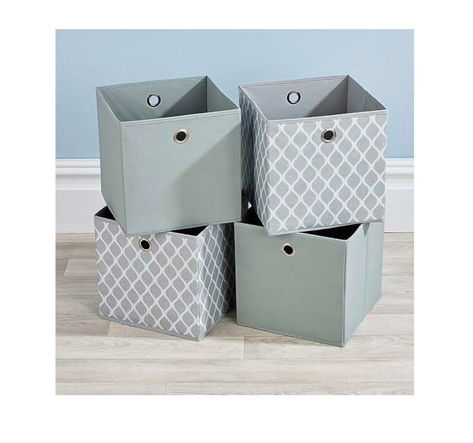 Wholesale Folding Storage Baskets , Cloth Organizer Bins with Handles for Home Closet Bedroom Drawers Organizers