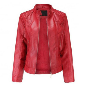 Newest style Genuine leather jacket long sleeve woman leather jacket women's clothing best quality custom leather jackets