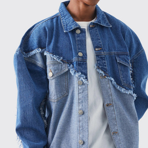 Wholesale OEM Denim Cotton Fabric Jackets Manufacturer Pigment Washing Custom Men's Jean Denim Jacket