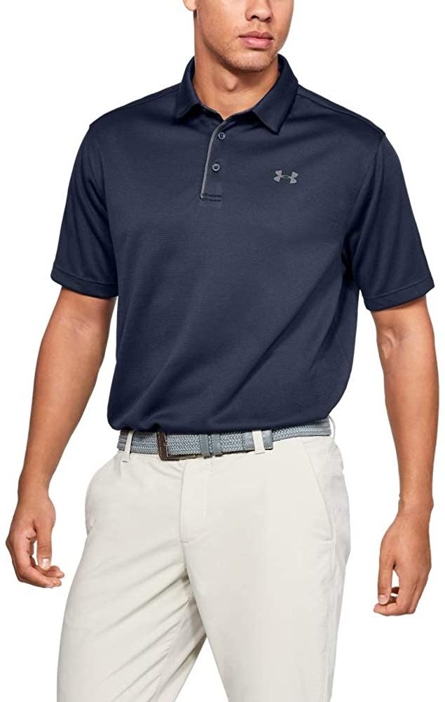 Men's Black Short Sleeve Polo Shirts Men's Tech Golf Polo