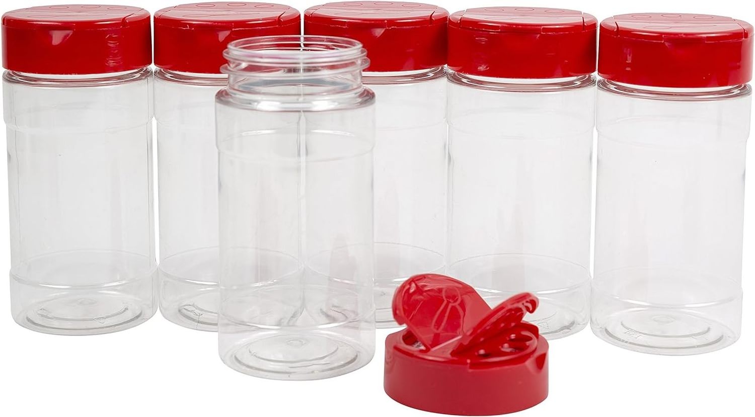 Salt & Pepper Shaker and Herb & Spice Storage Jar PET Plastic with Flapper Lid Multi-Purpose Spices and Herbs Shaker Bottle