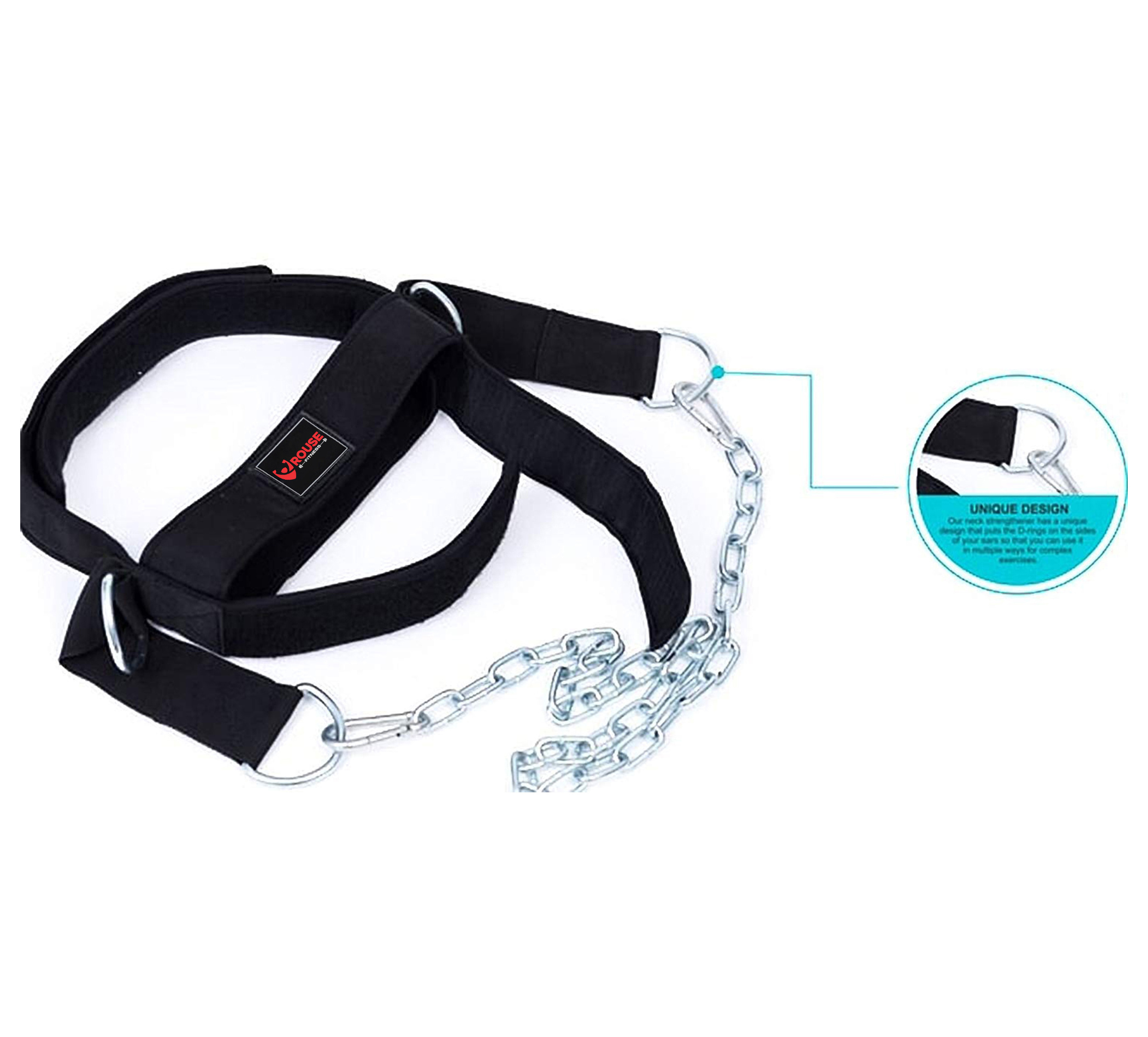 2023 Head Harness Neck Support Best Neck Exerciser for Lifting Power Lifting Strap with Adjustable Chain