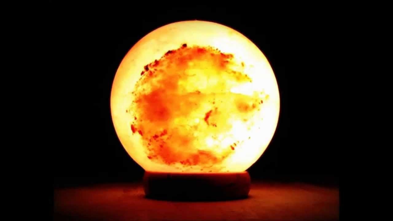 Rugby Ball Salt Lamp with Pink Himalayan Salt with beautiful natural salt stone