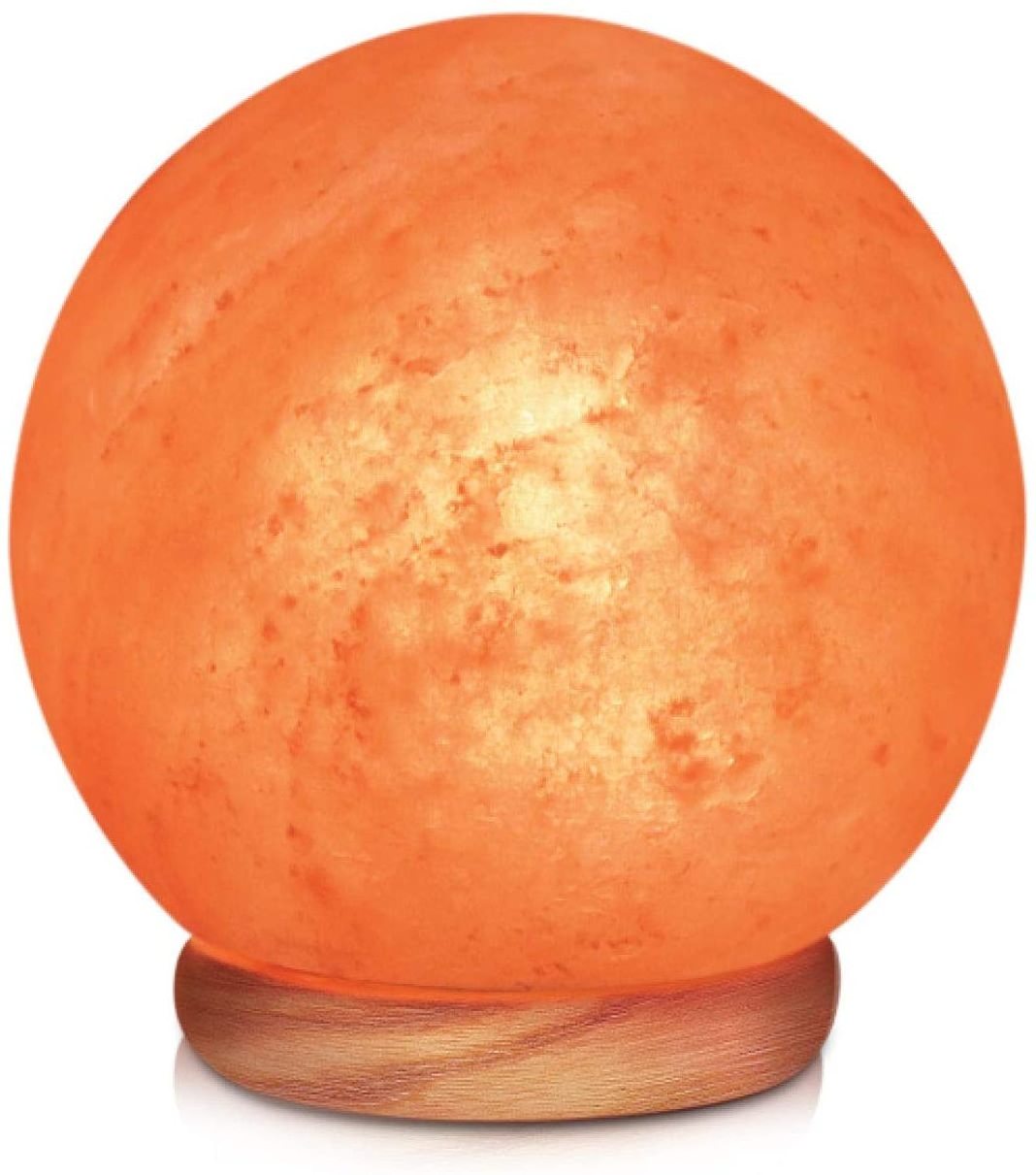 Rugby Ball Salt Lamp with Pink Himalayan Salt with beautiful natural salt stone