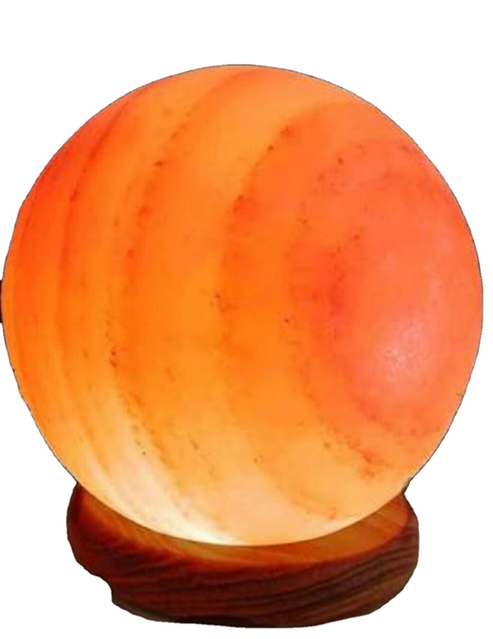 Rugby Ball Salt Lamp with Pink Himalayan Salt with beautiful natural salt stone