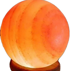 Rugby Ball Salt Lamp with Pink Himalayan Salt with beautiful natural salt stone