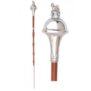 Pipe band drum major baton mace stick made of mallaca cane 60 inches