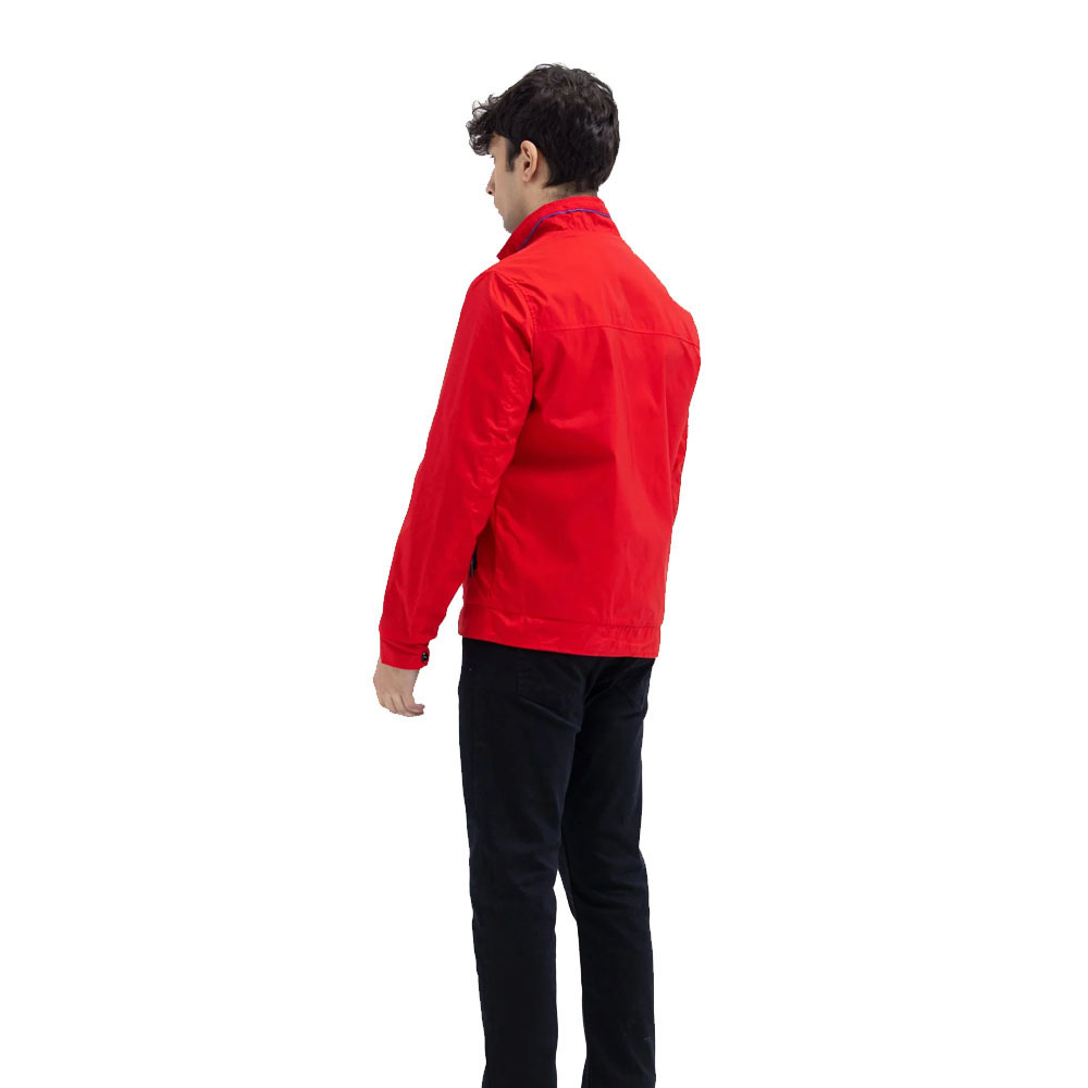 Top Selling Customized Men Red Colour Polyester Windbreaker Jacket With Front Pockets For Sale By SPORTAR INT