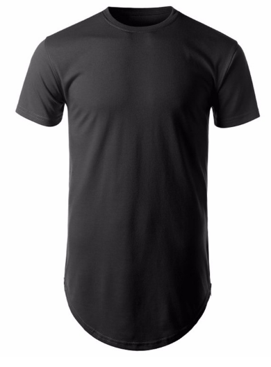 Curved Hem tall T Shirt Wholesale High quality Men's Scoop Bottom Round Neck Longline T shirt Adult Plain Custom Long Tee Shirt