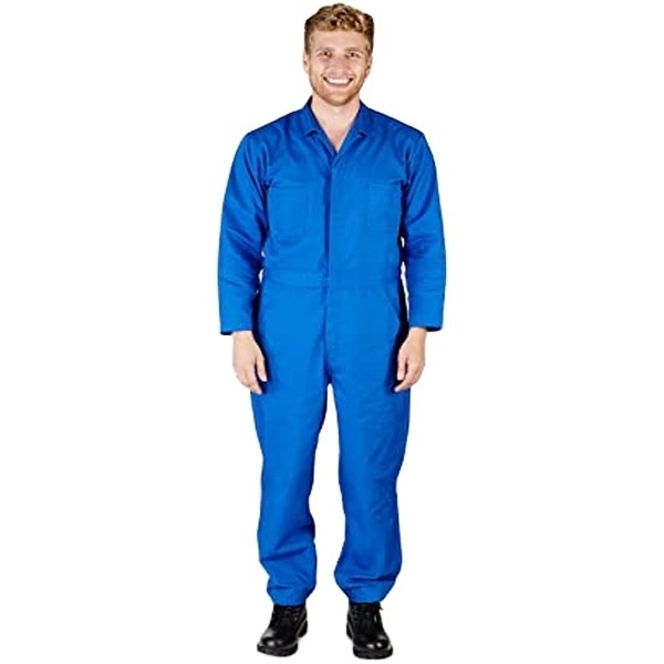 Wholesale Men Blue Safety Fire Retardant Coverall Industrial Workwear Mechanics Oil Resistant Fireproof Working FR Coveralls