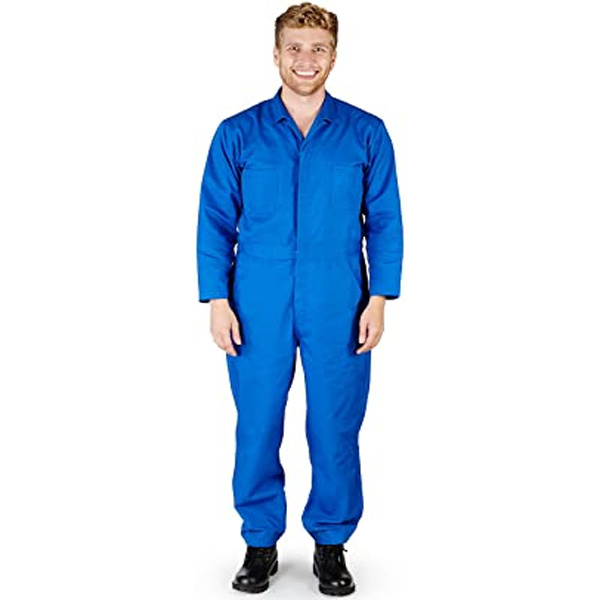 Wholesale Men Blue Safety Fire Retardant Coverall Industrial Workwear Mechanics Oil Resistant Fireproof Working FR Coveralls