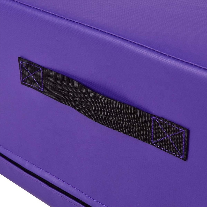 2022 Customized Logo Gymnastics Plyometric Jump Box Trapezoid Foam Vaulting Jumping Box Foam Fitness Training Soft Sports Purple