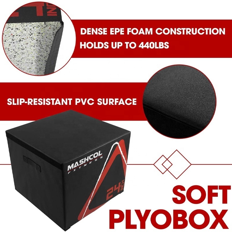 High Quality Customize 3 in 1 Extra Firm Soft Plyo Jump Box Foam Plyometric Box High Density Heavy Duty Foam Jumping Box