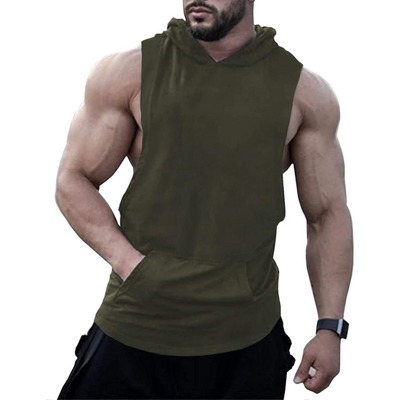 100% Cotton Organic Men Sleeveless Tank Top Wife Beater Gym Stringer Tank Top For Men Men's Gym Tank Top